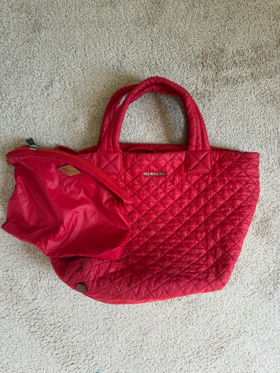 MZ Wallace Handbags - MZ Wallace Red Quilted Tote Bag - Spacious Everyday Carry